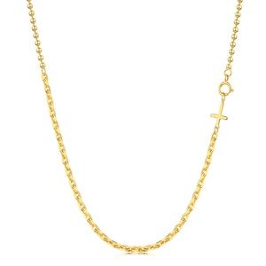 18K Gold Plated Tiny Cross Dainty Necklace